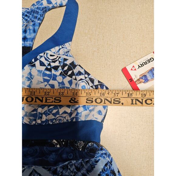 Gerry Women's RacerbackTravel Dress Sz Medium Sleeveless NWT Blue Striped Bra - Picture 6 of 8